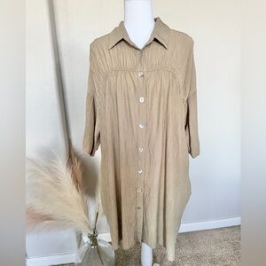 Elleborn - Ash Olivie Button-Up Shirt Dress